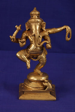 Image of Brass Dancing Ganesha Sculpture