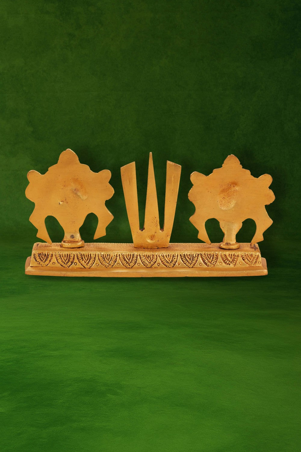 Image of Brass Balaji Shankh Chakra Namam Stand