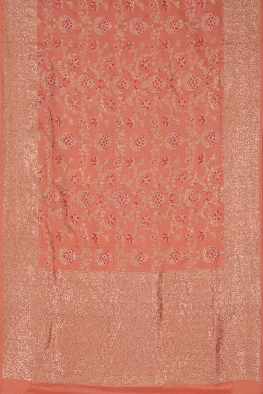 Banarasi Katan Silk Peach Saree