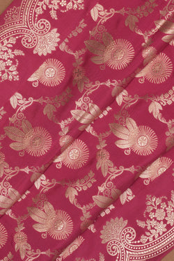 Image of Banarasi Katan Silk Pink Saree