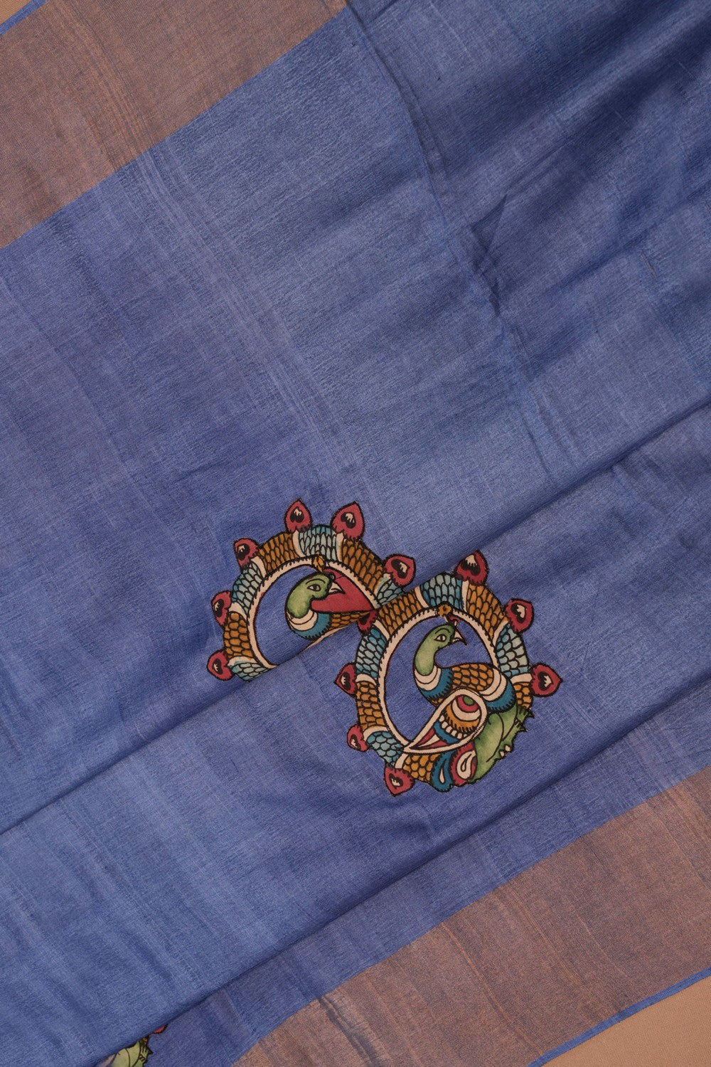 Tussar Silk Purple Saree