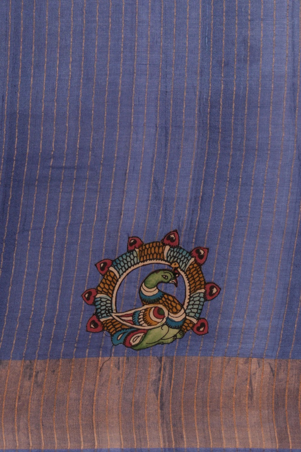 Tussar Silk Purple Saree