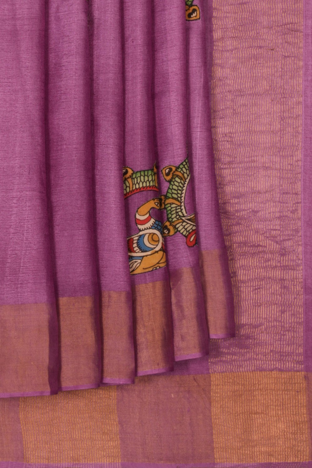 Tussar Silk Purple Saree