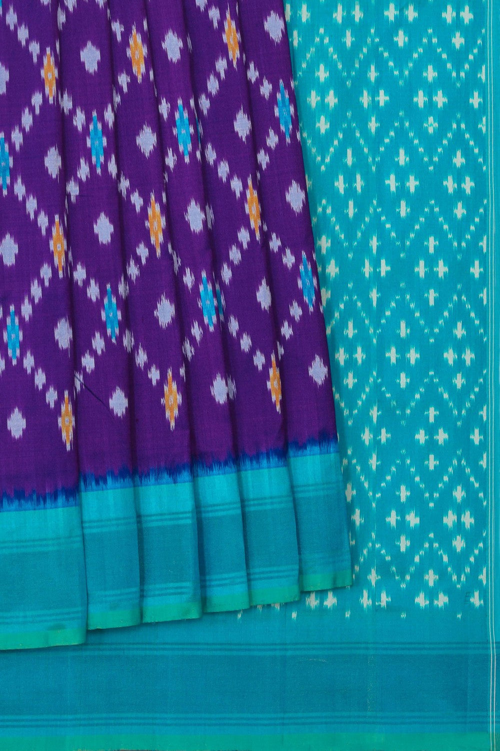 Pochampally Ikat Silk Purple Saree