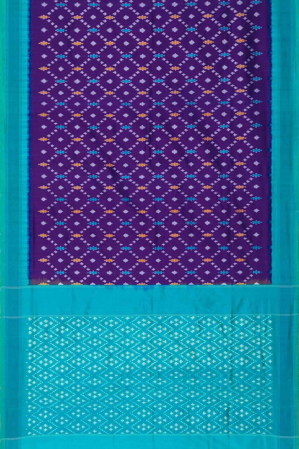 Pochampally Ikat Silk Purple Saree