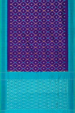 Image of Pochampally Ikat Silk Purple Saree