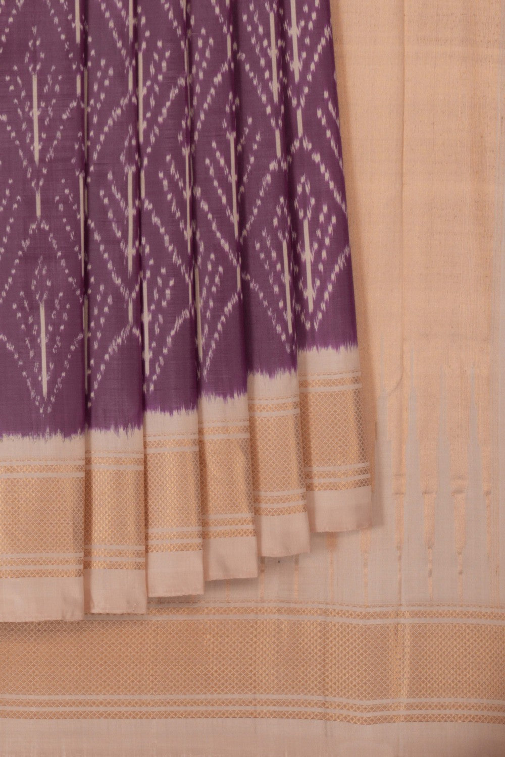 Pochampally Ikat Silk Purple Saree