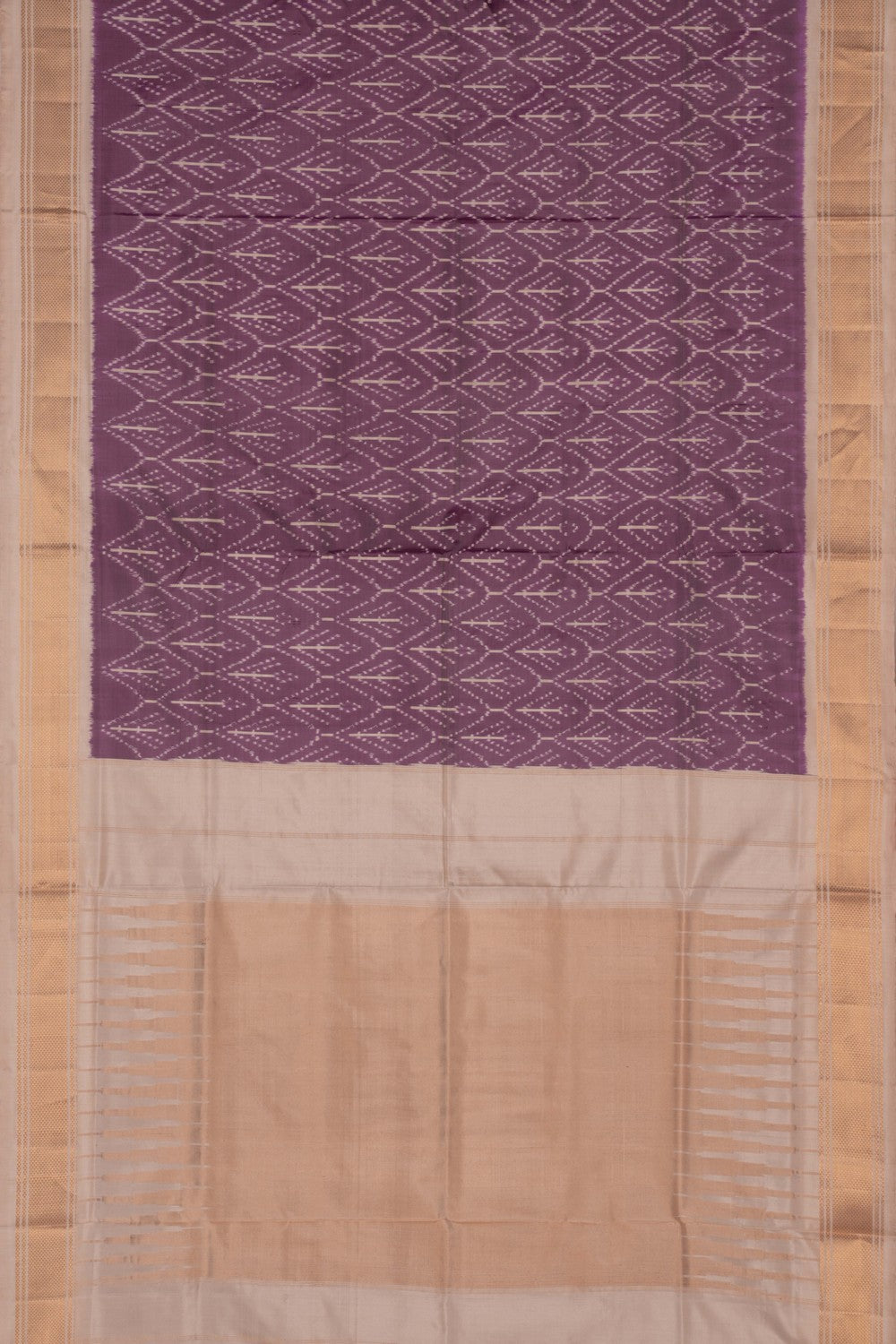 Pochampally Ikat Silk Purple Saree