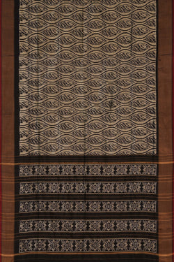 Image of Pochampally Ikat Silk Beige Saree