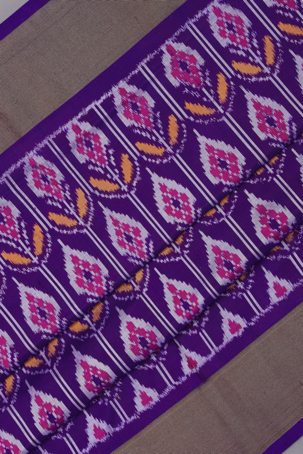 Pochampally Ikat Silk Purple Saree