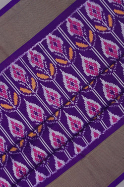 Image of Pochampally Ikat Silk Purple Saree