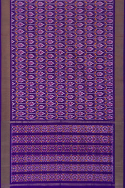 Image of Pochampally Ikat Silk Purple Saree