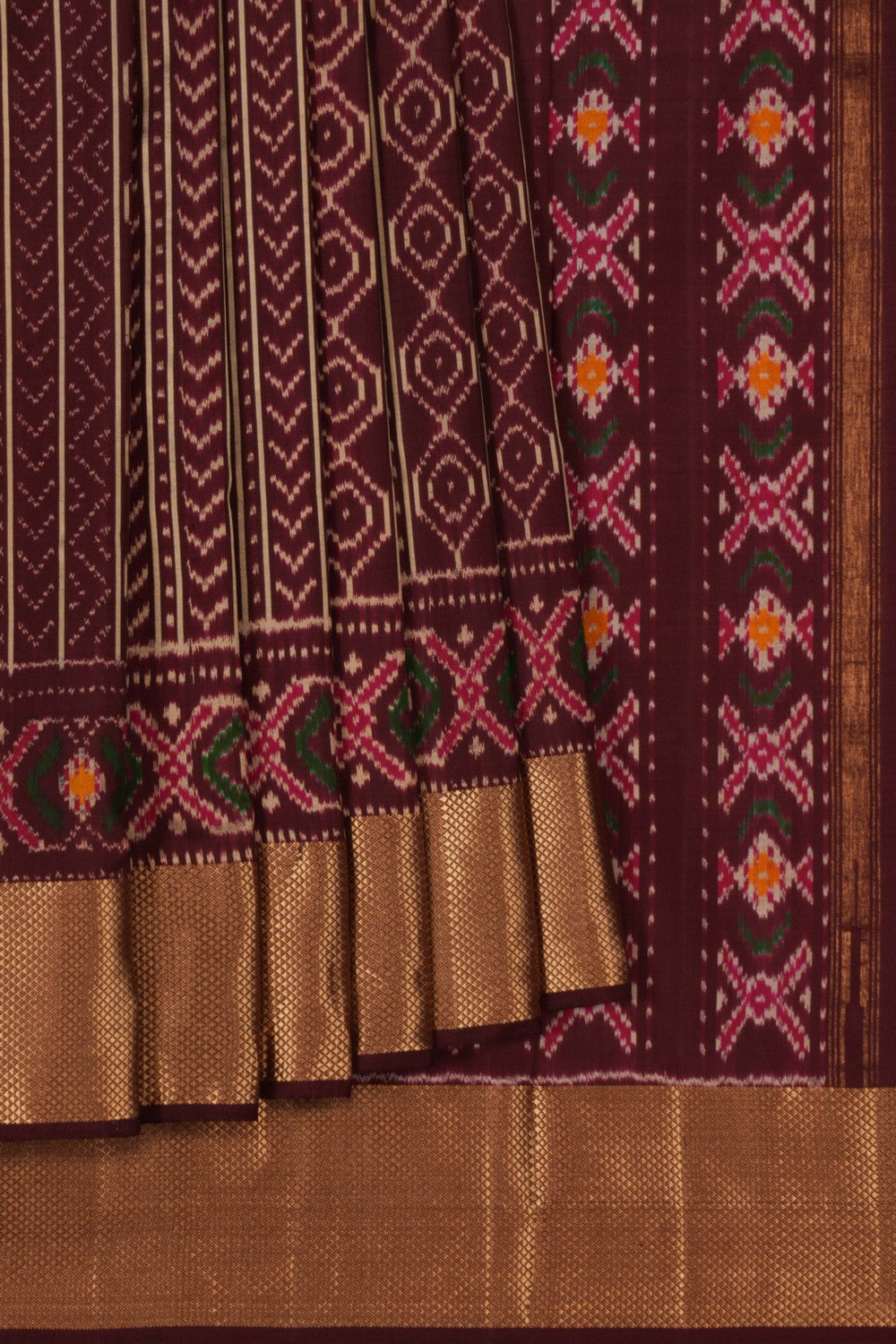 Pochampally Ikat Silk Purple Saree