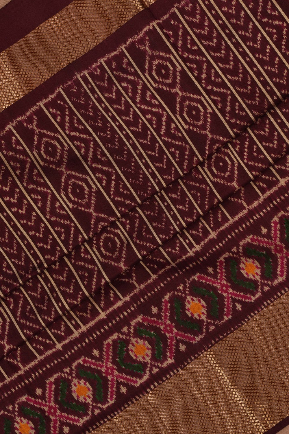 Pochampally Ikat Silk Purple Saree