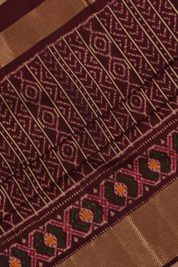 Image of Pochampally Ikat Silk Purple Saree