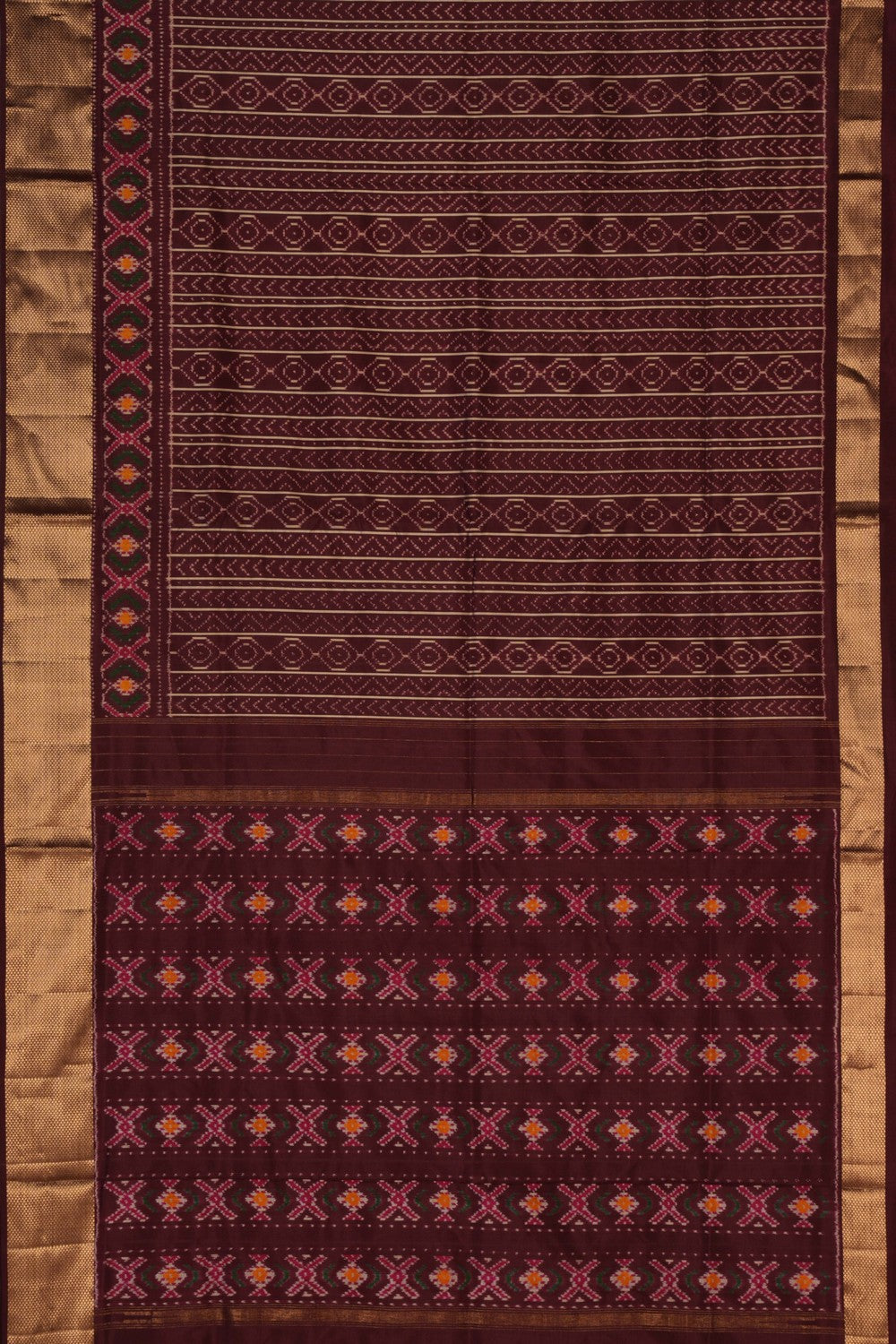 Pochampally Ikat Silk Purple Saree