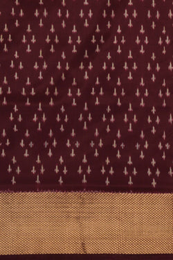 Image of Pochampally Ikat Silk Purple Saree