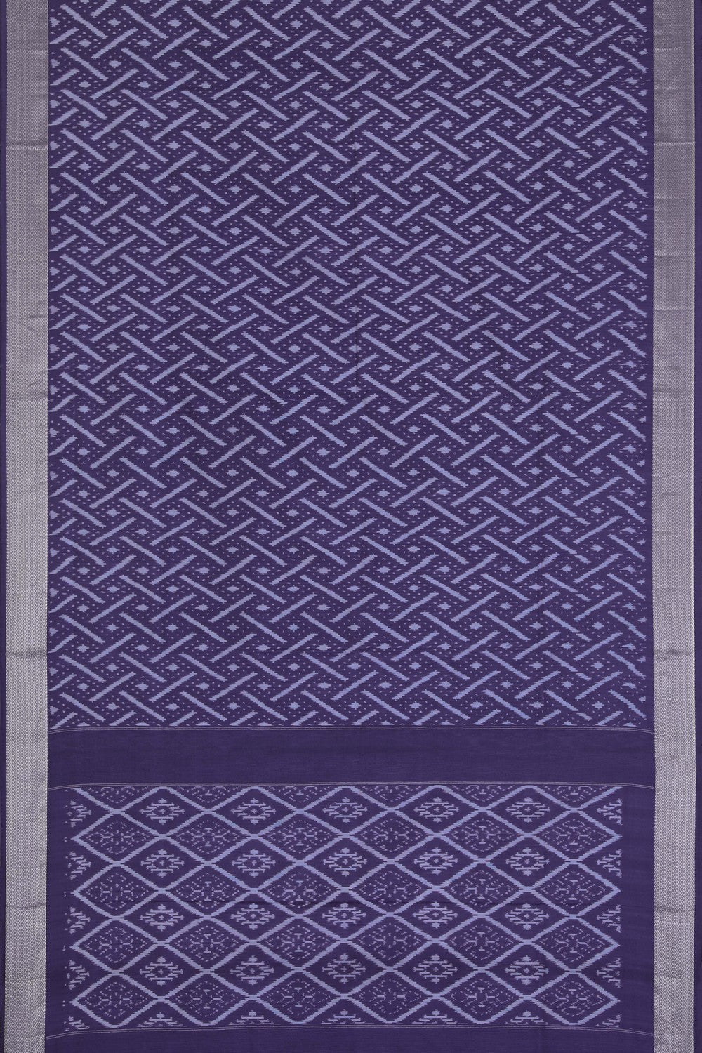 Pochampally Ikat Silk Navy Blue Saree