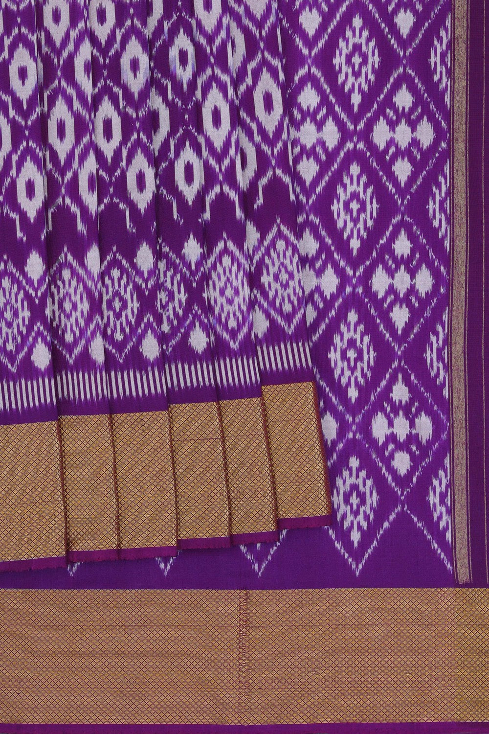 Pochampally Ikat Silk Purple Saree