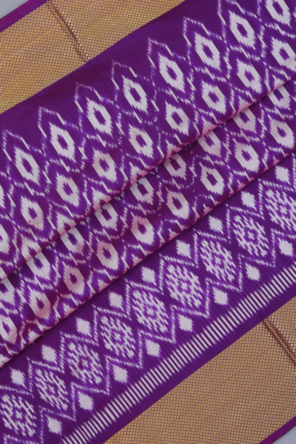 Pochampally Ikat Silk Purple Saree