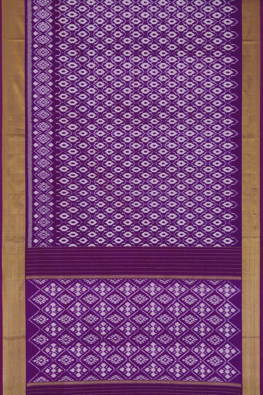 Pochampally Ikat Silk Purple Saree