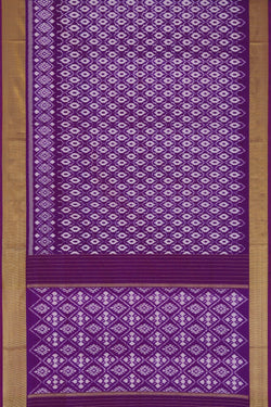 Image of Pochampally Ikat Silk Purple Saree