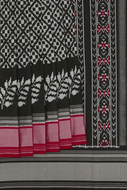 Image of Pochampally Ikat Silk Black Saree