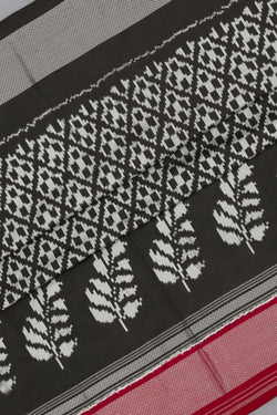 Image of Pochampally Ikat Silk Black Saree