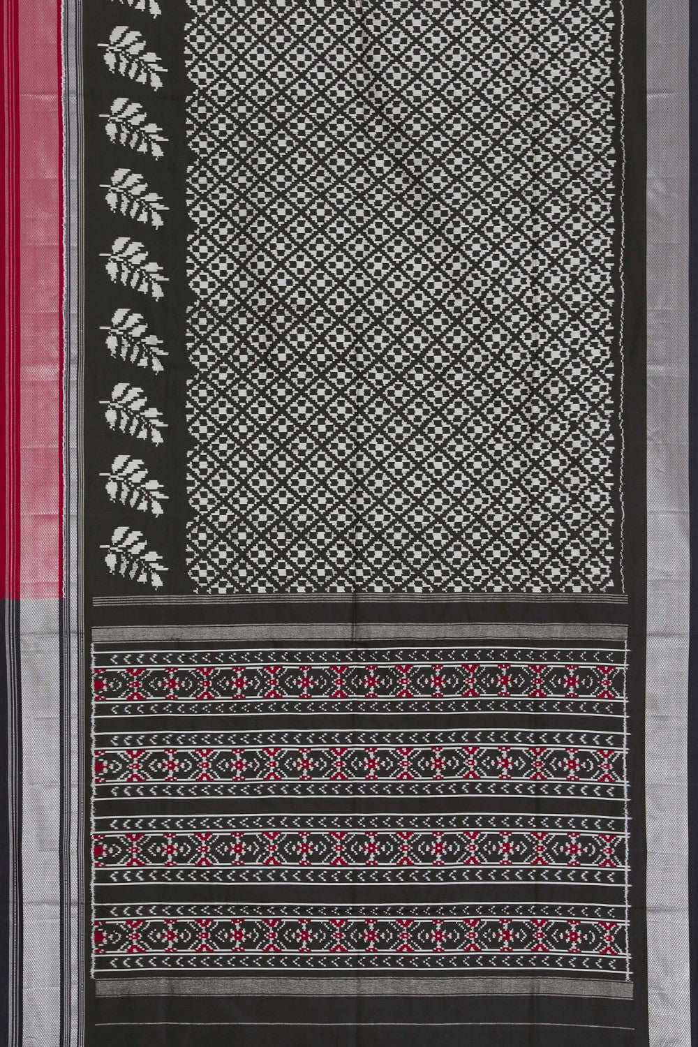 Pochampally Ikat Silk Black Saree