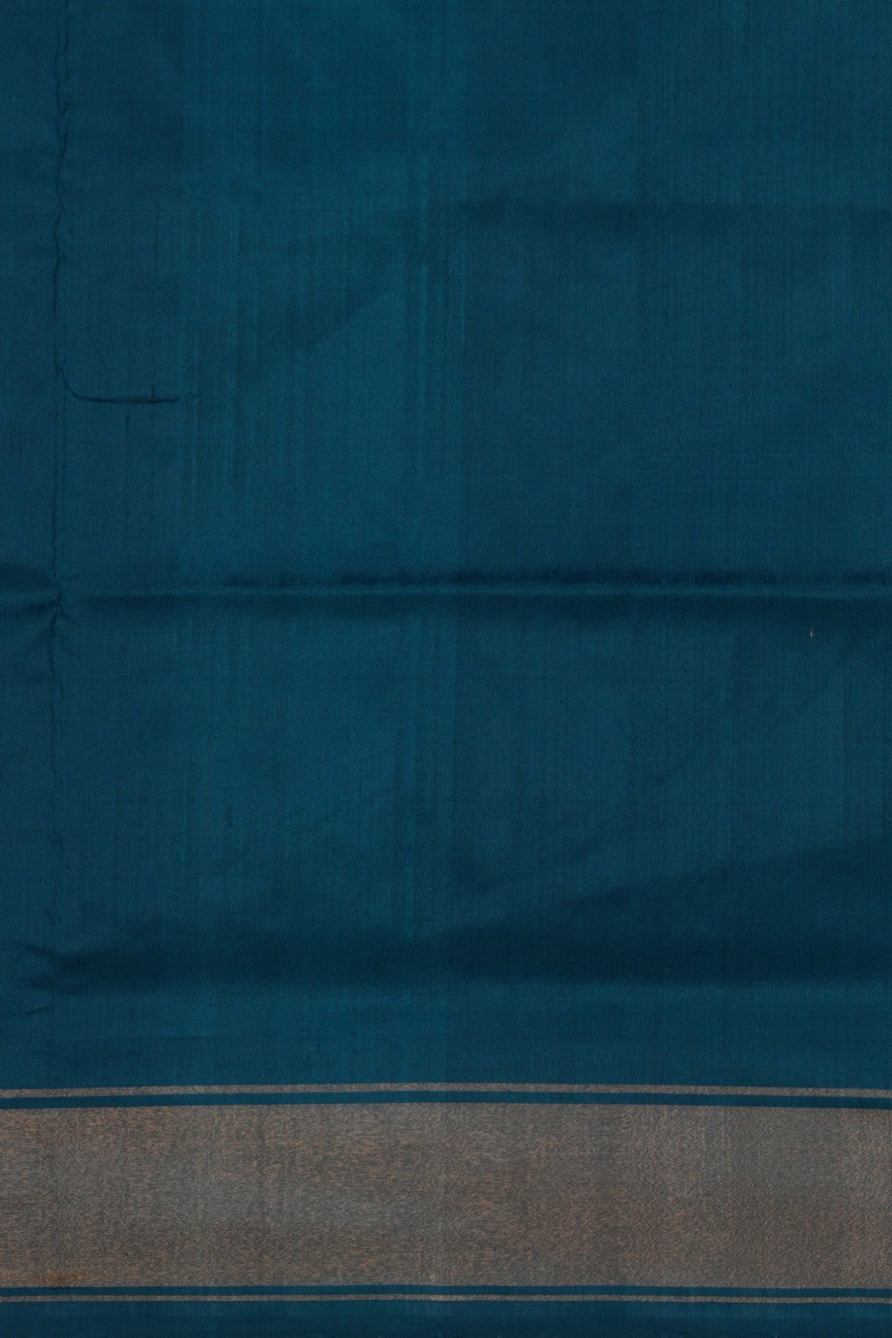 Image of Pochampally Ikat Silk Teal Blue Saree