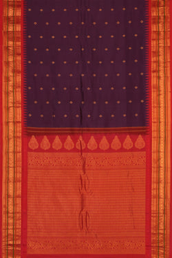 Image of Gadwal Silk Violet Saree