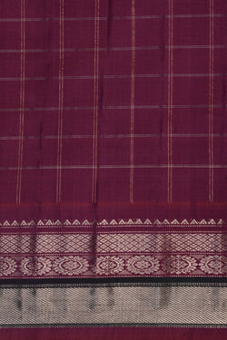 Image of Gadwal Silk Kattam Spring Yellow Saree