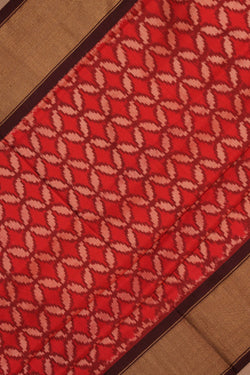 Image of Pochampally Ikat Silk Red Saree