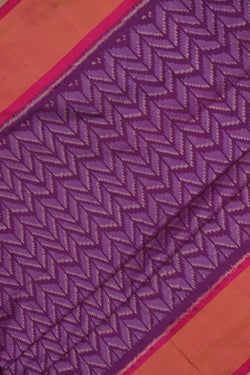 Image of Pochampally Ikat Silk Purple Saree