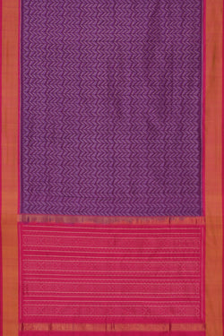 Image of Pochampally Ikat Silk Purple Saree