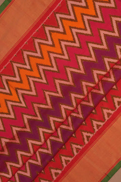 Image of Pochampally Ikat Silk Pink Saree