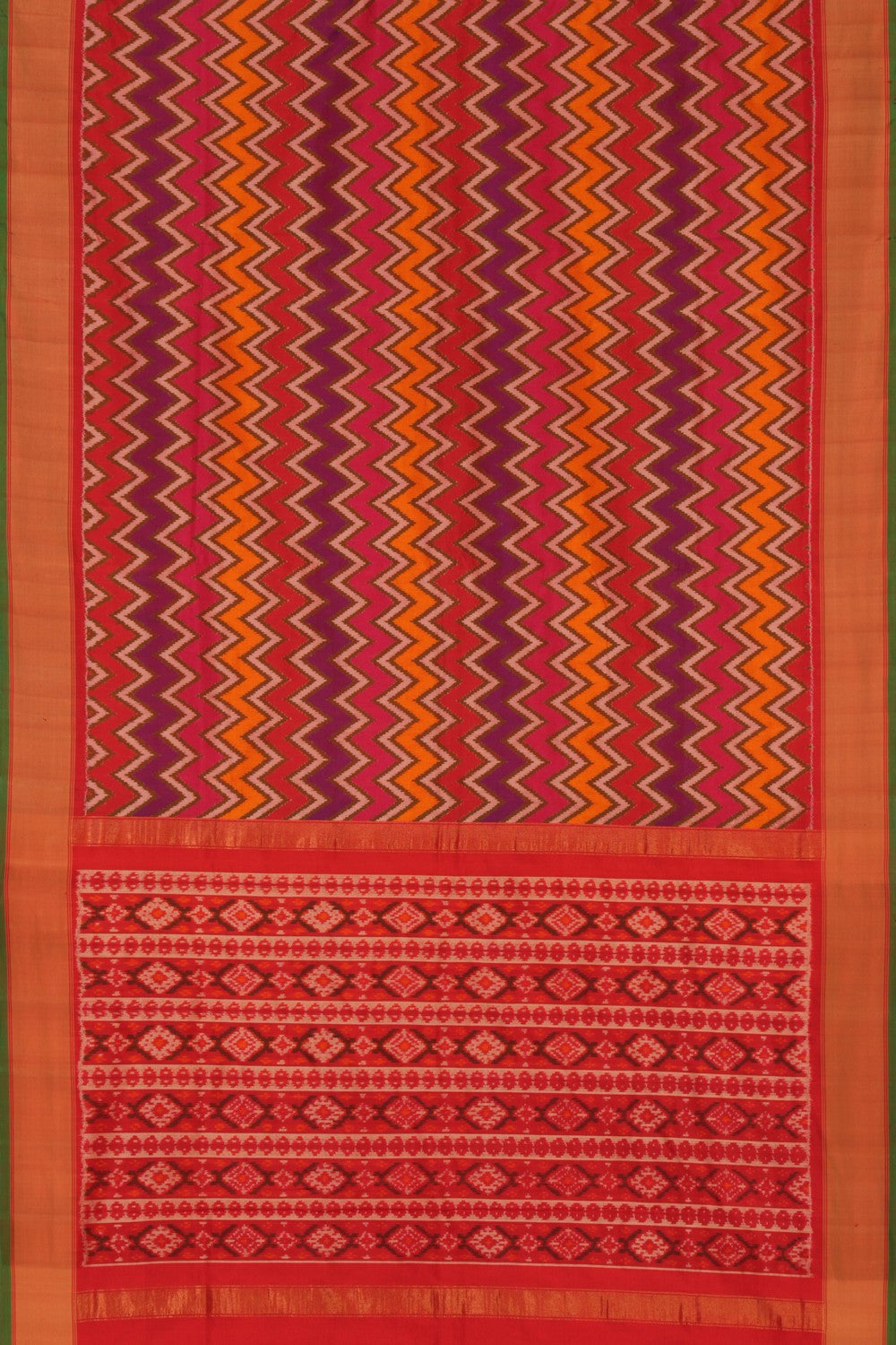 Pochampally Ikat Silk Pink Saree