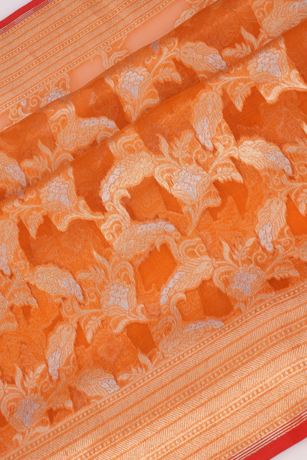 Image of Kora Silk Mustard Saree