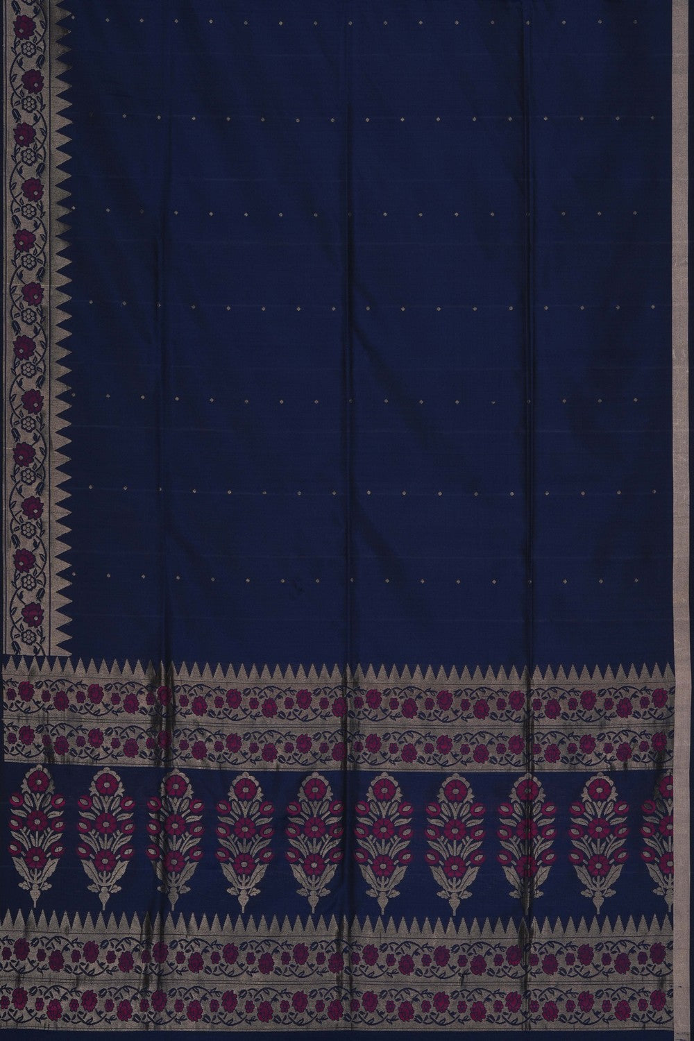 Image of South Silk Navy Blue Saree