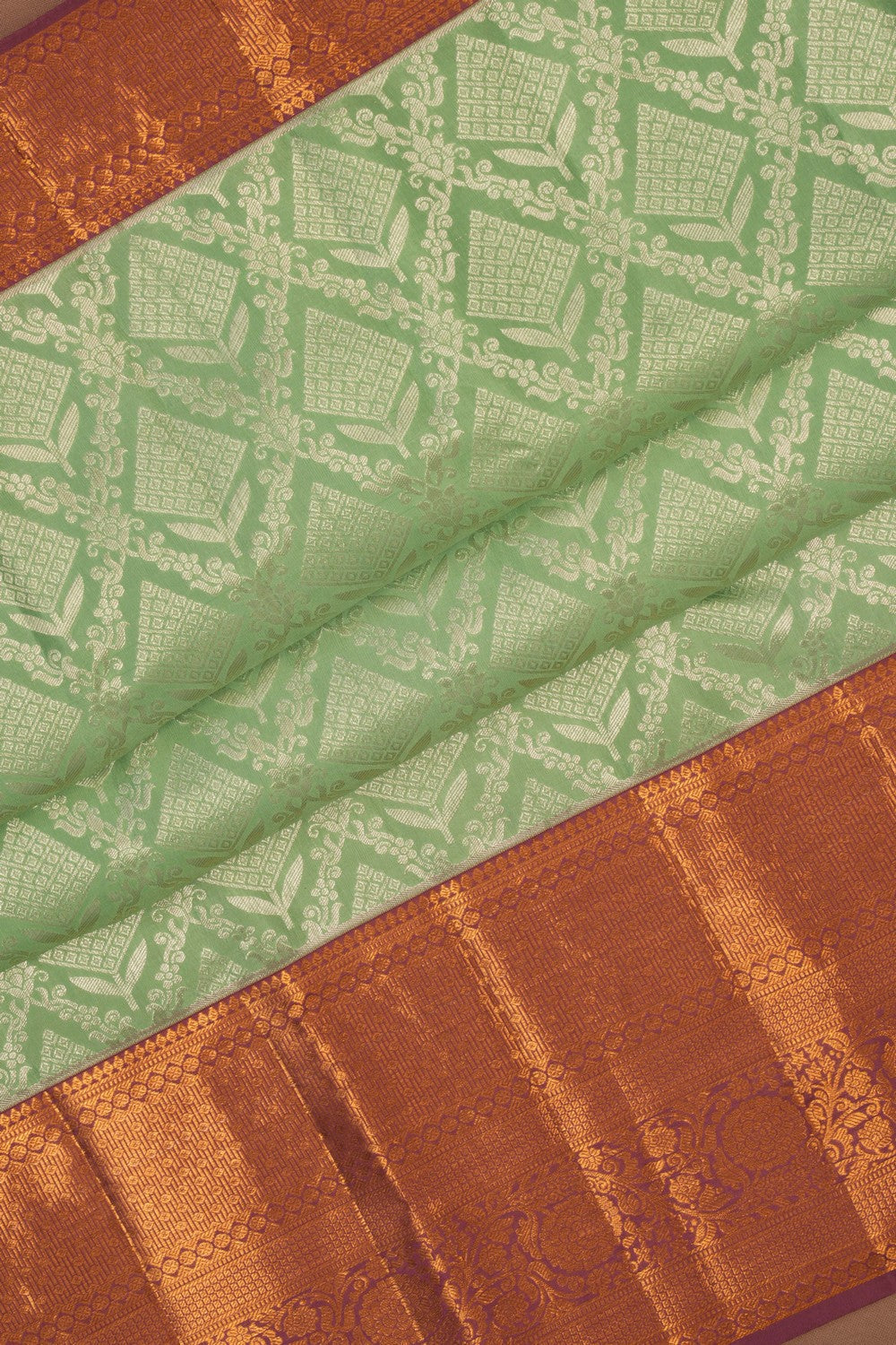 Kanchipattu Brocade Green Saree