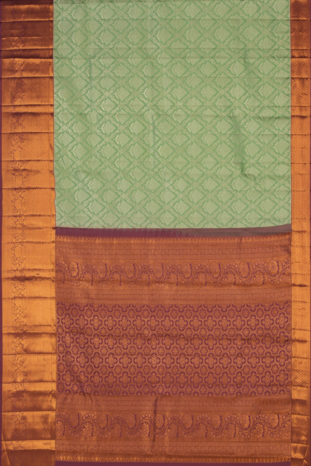 Kanchipattu Brocade Green Saree