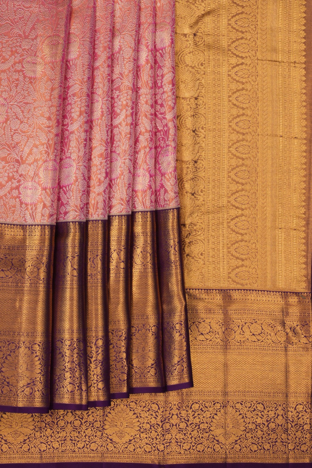 Kanchipattu Brocade Pink Saree