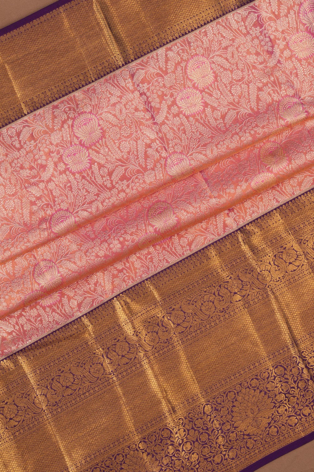 Kanchipattu Brocade Pink Saree