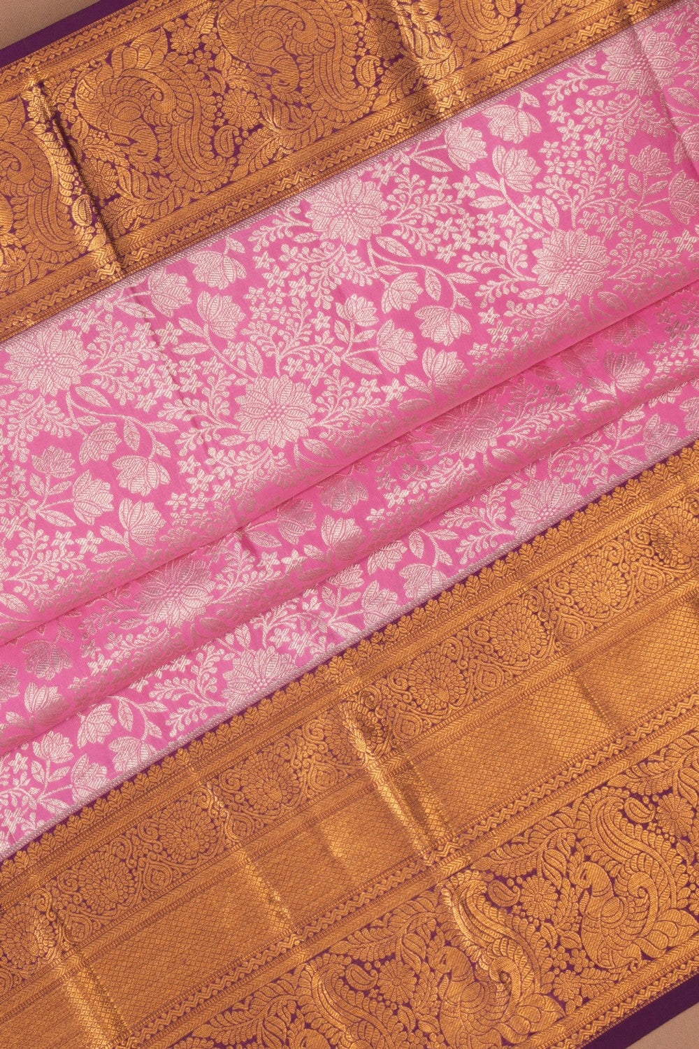 Kanchipattu Brocade Pink Saree