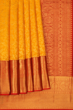 Image of Kanchipattu Brocade Mustard Saree