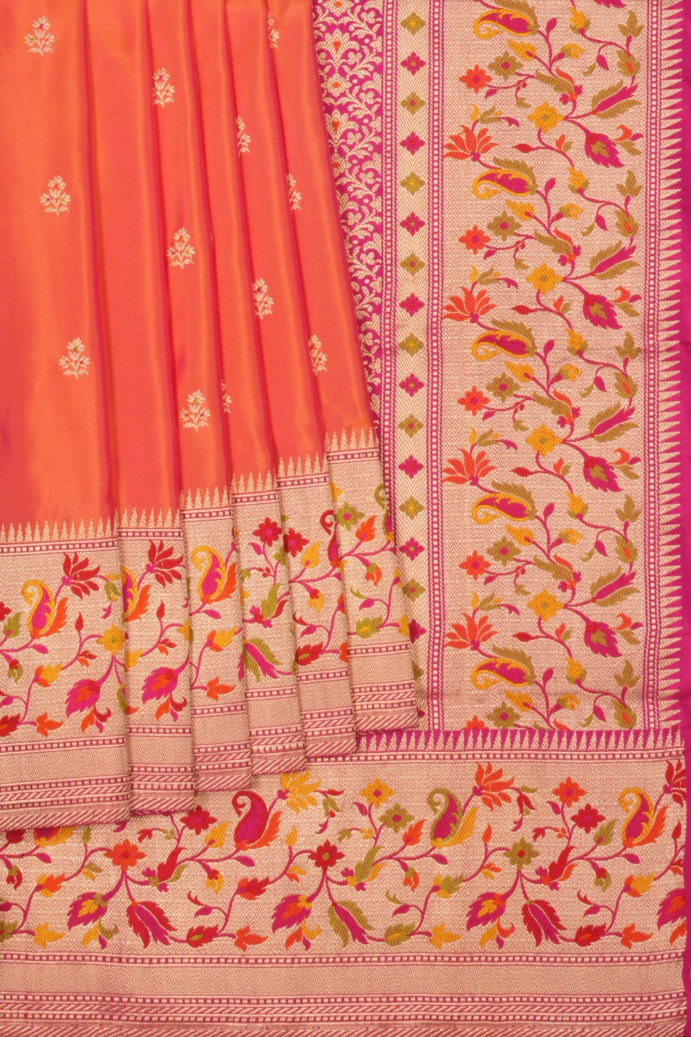 Banarasi Katan Silk Peach Saree