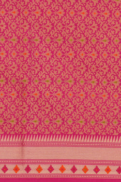 Image of Banarasi Katan Silk Peach Saree