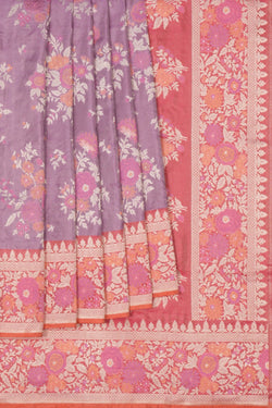 Image of Banarasi Katan Silk Purple Saree