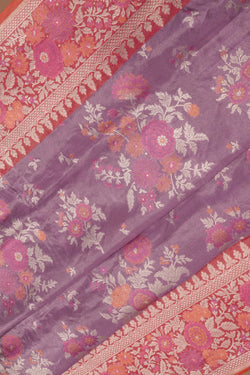 Image of Banarasi Katan Silk Purple Saree