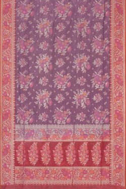 Image of Banarasi Katan Silk Purple Saree